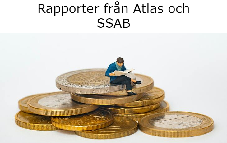Atlas marginaler sjönk, SSAB minskar nettokassan